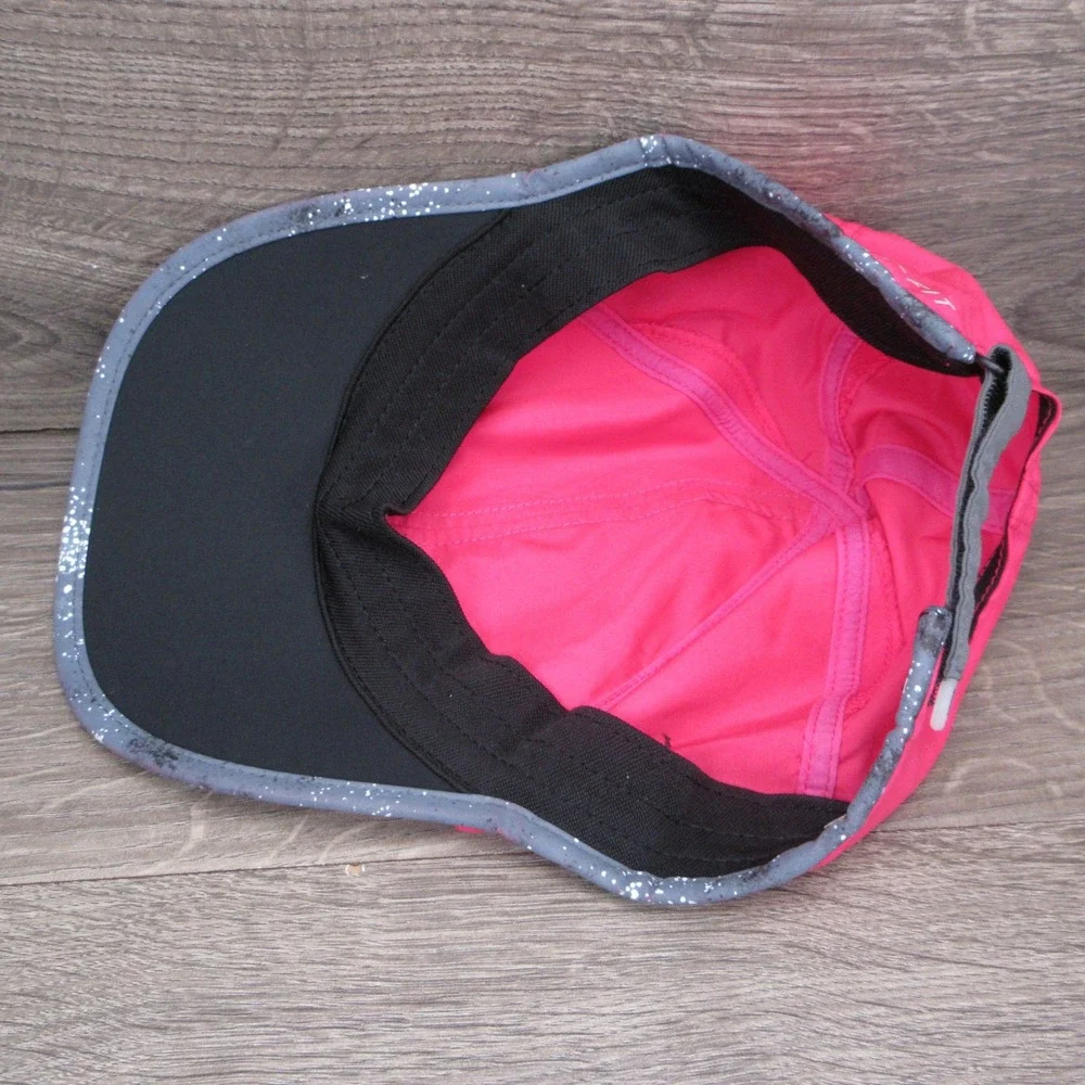 Nike Hat Cap Womens Strap Back Pink RUN Featherlight Dri-Fit Running Athletic